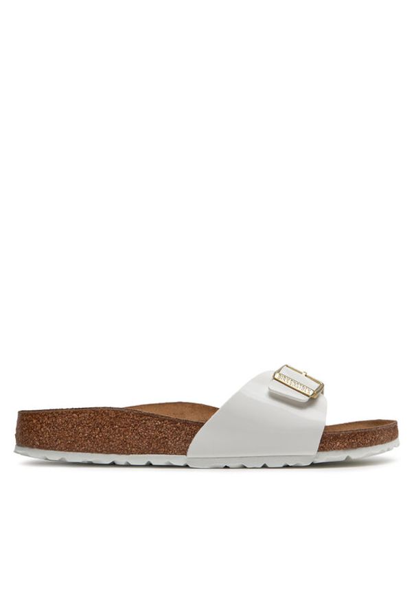 Birkenstock Klapki Madrid 1005310 Biały. Kolor: biały. Materiał: skóra