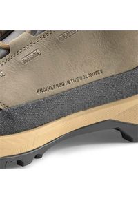 Buty trekkingowe męskie Salewa Puez Leather Mid Powertex. Wysokość cholewki: za kostkę. Zapięcie: sznurówki. Kolor: zielony. Materiał: skóra. Szerokość cholewki: normalna