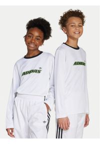 Adidas - adidas Bluzka JV8662 Biały Loose Fit. Kolor: biały. Materiał: syntetyk #1
