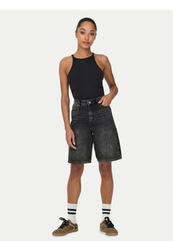 only - ONLY Szorty jeansowe Sonny 15256709 Szary Regular Fit. Kolor: szary. Materiał: bawełna