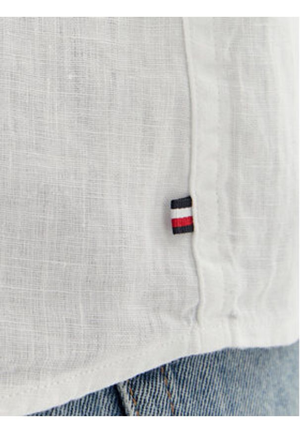 TOMMY HILFIGER - Tommy Hilfiger Koszula WW0WW48925 Biały Relaxed Fit. Kolor: biały. Materiał: len