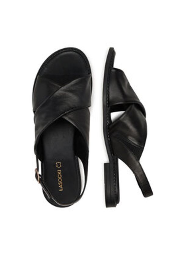 Lasocki Sandały CEO-EST-AFIONA-11 Czarny. Kolor: czarny. Materiał: skóra