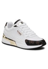 Sneakersy Guess Moxea FL5MOX FAL12 WHBR. Kolor: biały. Materiał: skóra