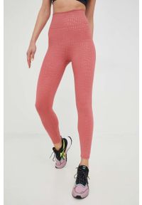adidas Performance legginsy treningowe Optime damskie kolor różowy wzorzyste. Kolor: różowy. Materiał: lycra, materiał, włókno, skóra. Styl: sportowy. Sport: fitness #2