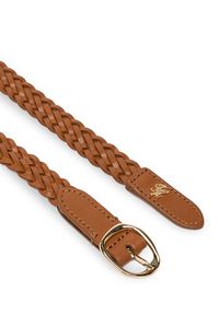 TOMMY HILFIGER - Tommy Hilfiger Pasek Th Sculpt 2.0 Woven AW0AW18696 Brązowy. Kolor: brązowy. Materiał: skóra #2