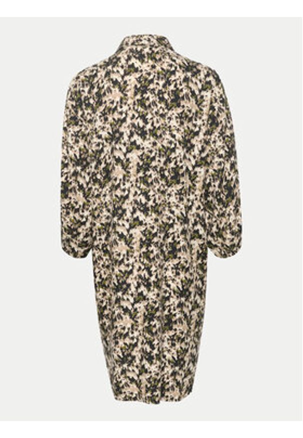 Kaffe Sukienka koszulowa Carmen 10508329 Kolorowy Loose Fit. Typ kołnierza: typu carmen. Materiał: wiskoza. Wzór: kolorowy. Typ sukienki: koszulowe