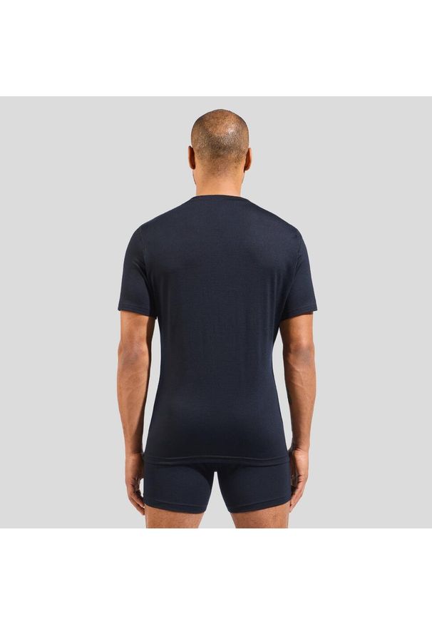Odlo - Koszulka męska ODLO Merino 160 BL Top - 100% wełna merino, krótki rękaw. Kolor: czarny. Materiał: wełna. Długość rękawa: krótki rękaw. Długość: krótkie. Sport: fitness
