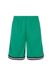Szorty z dzianiny w paski Urban Classics. Kolor: czarny, wielokolorowy, zielony. Materiał: dzianina. Długość: krótkie. Wzór: paski. Sezon: lato #1