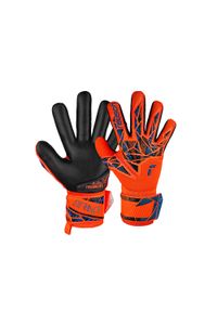 Reusch - Rękawice bramkarskie dziecięce REUSCH Attrakt Infinity NC Junior. Kolor: wielokolorowy, pomarańczowy, czarny, niebieski