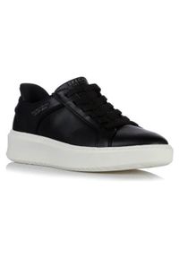 skechers - Buty do chodzenia męskie Skechers Court Break Double Slip-ins. Kolor: czarny. Materiał: syntetyk, materiał. Szerokość cholewki: normalna. Sport: turystyka piesza
