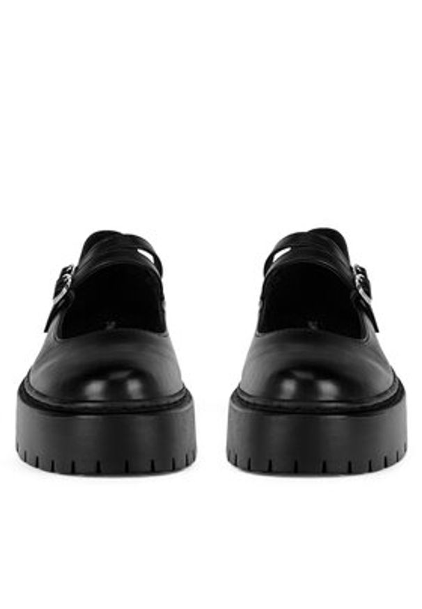 DeeZee Półbuty HY13123-36A Czarny. Kolor: czarny. Materiał: skóra