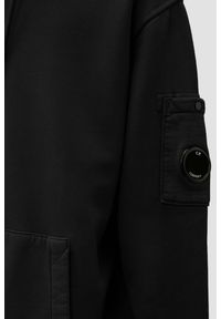 C.P. Company - C.P. COMPANY Czarna bluza męska Sweat Hooded, Rozmiar M. Okazja: na co dzień. Kolor: czarny. Materiał: bawełna. Styl: casual #5