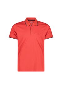 Polo CMP. Typ kołnierza: polo. Kolor: czerwony, wielokolorowy, czarny