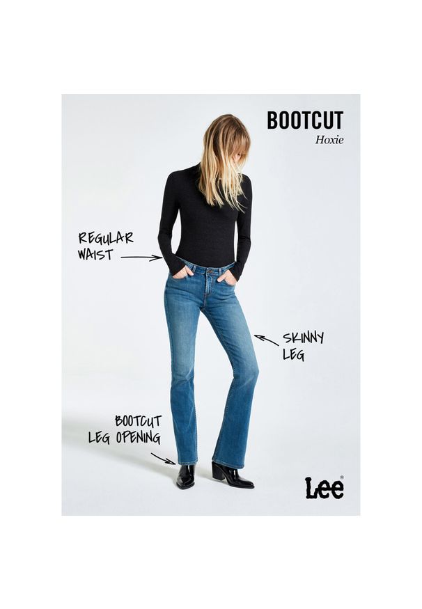 Lee - LEE HOXIE SKINNY BOOT DAMSKIE SPODNIE JEANSOWE DARK LEN L530QDBE 112112196