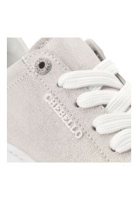CheBello - Srebrne Półbuty Chebello Modne Obuwie Damskie. Zapięcie: sznurówki. Kolor: srebrny. Materiał: materiał. Styl: elegancki, klasyczny #2