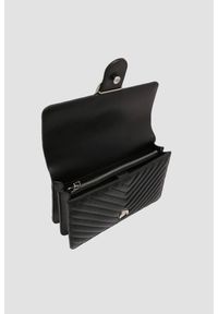 Pinko - PINKO Czarna listonoszka damska ze srebrnymi okuciami Love One Classic. Kolor: czarny. Styl: casual, elegancki, klasyczny #4