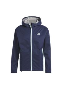 Adidas - Kurtka RAIN.RDY. Typ kołnierza: golf. Kolor: niebieski. Materiał: materiał. Sport: golf