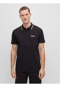 BOSS - Boss Polo 50469094 Czarny Regular Fit. Typ kołnierza: polo. Kolor: czarny. Materiał: bawełna, syntetyk