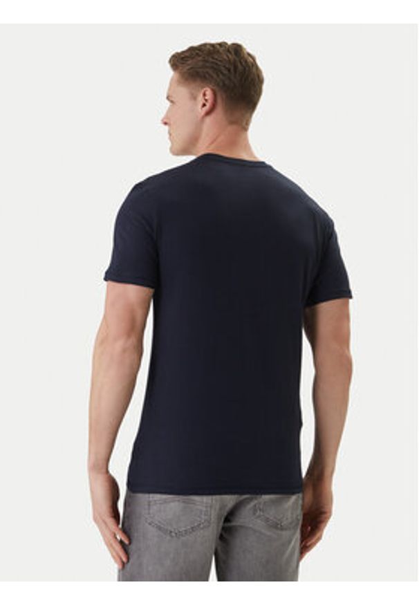 Guess T-Shirt M6GI10 K2991 Granatowy Slim Fit. Kolor: niebieski. Materiał: bawełna