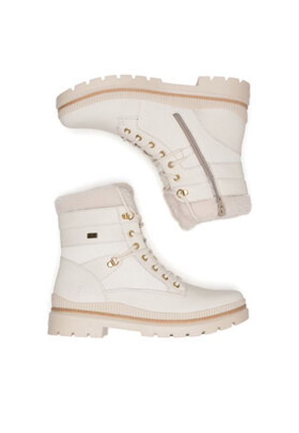 Remonte Trzewiki D0C77-80 Biały. Kolor: biały. Materiał: skóra