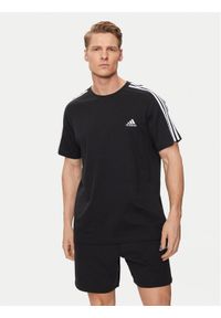 Adidas - adidas T-Shirt Essentials Single Jersey 3-Stripes T-Shirt IC9334 Czarny Regular Fit. Kolor: czarny. Materiał: bawełna #1