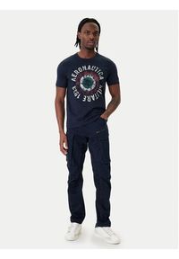 Aeronautica Militare T-Shirt 261TS2538UJ00727 Granatowy Regular Fit. Kolor: niebieski. Materiał: bawełna #4