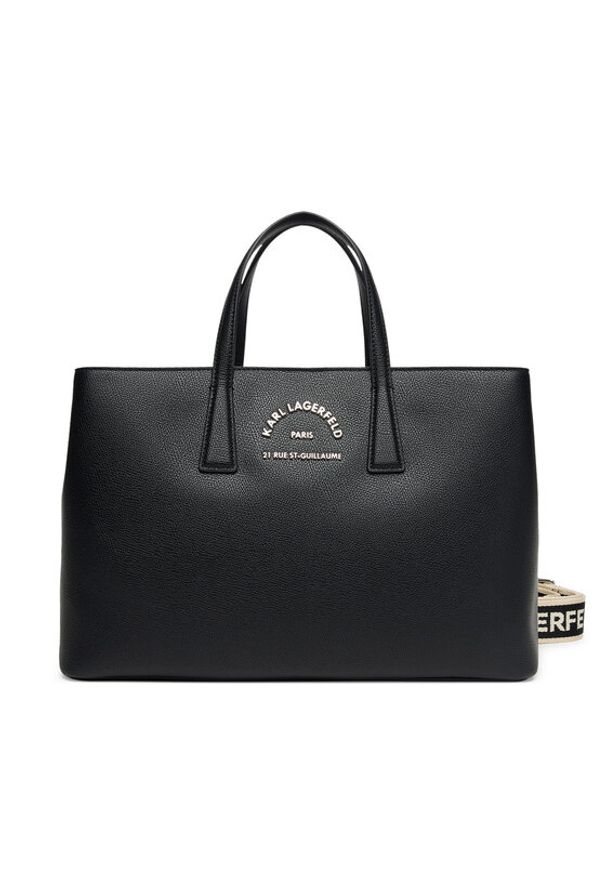 Karl Lagerfeld - KARL LAGERFELD Torebka A3W30315 Czarny. Kolor: czarny. Materiał: skórzane