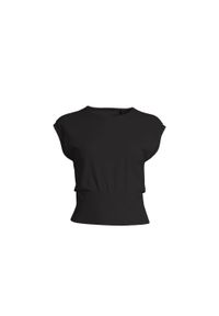 CASALL - Koszulka Casall Seamless Graphical Rib Oddychająca Bezszwowa Elastyczna. Kolor: czarny. Sport: joga i pilates
