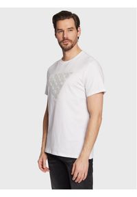 Guess T-Shirt Shiny Gel Traingle M3GI33 J1314 Biały Slim Fit. Kolor: biały. Materiał: bawełna