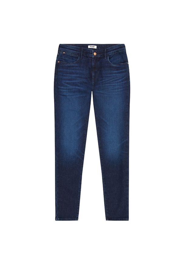 Wrangler - WRANGLER DAMSKIE SPODNIE JEANSOWE HIGH SKINNY SOLSTICE BLUE 112358235 W27H018359
