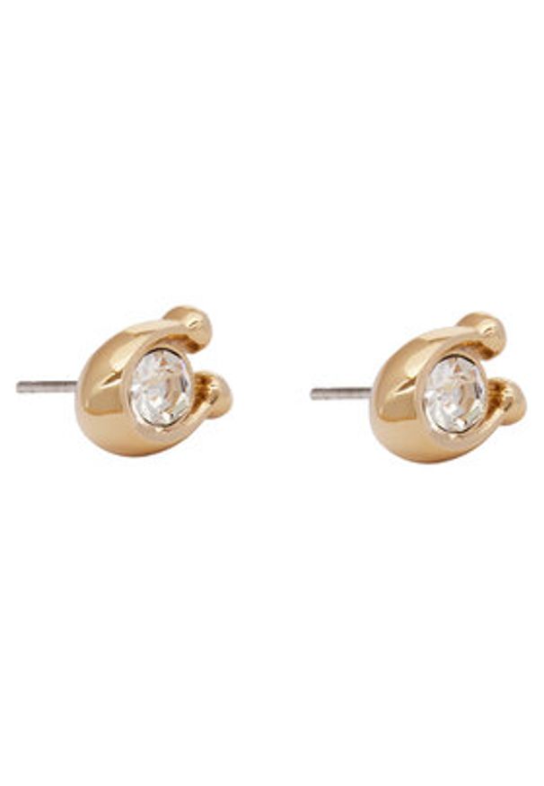 Coach Kolczyki Signature Stone Stud Earrings 37440614GLD110 Złoty. Materiał: metalowe. Kolor: złoty