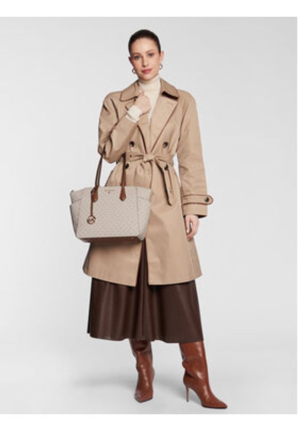 MICHAEL Michael Kors Torebka Marilyn 30S2G6AT2B Beżowy. Kolor: beżowy. Materiał: skórzane