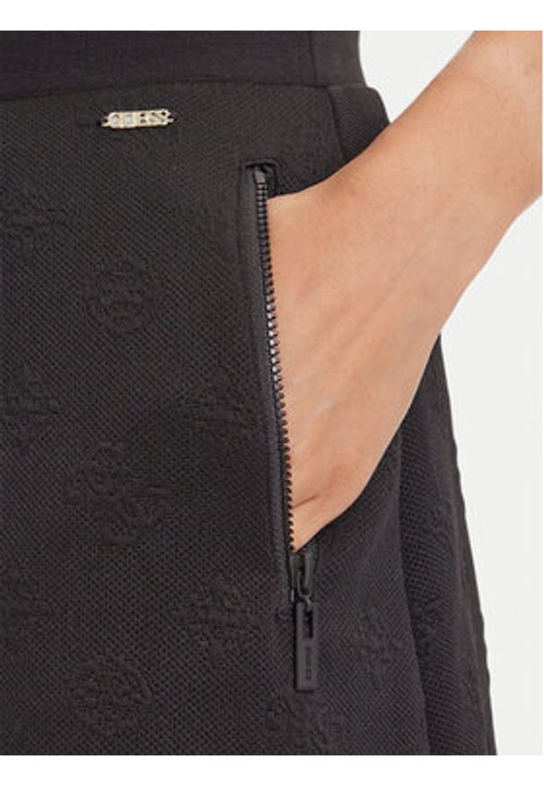 Guess Spódnica mini V5YD03 KBSL2 Czarny Regular Fit. Kolor: czarny. Materiał: syntetyk