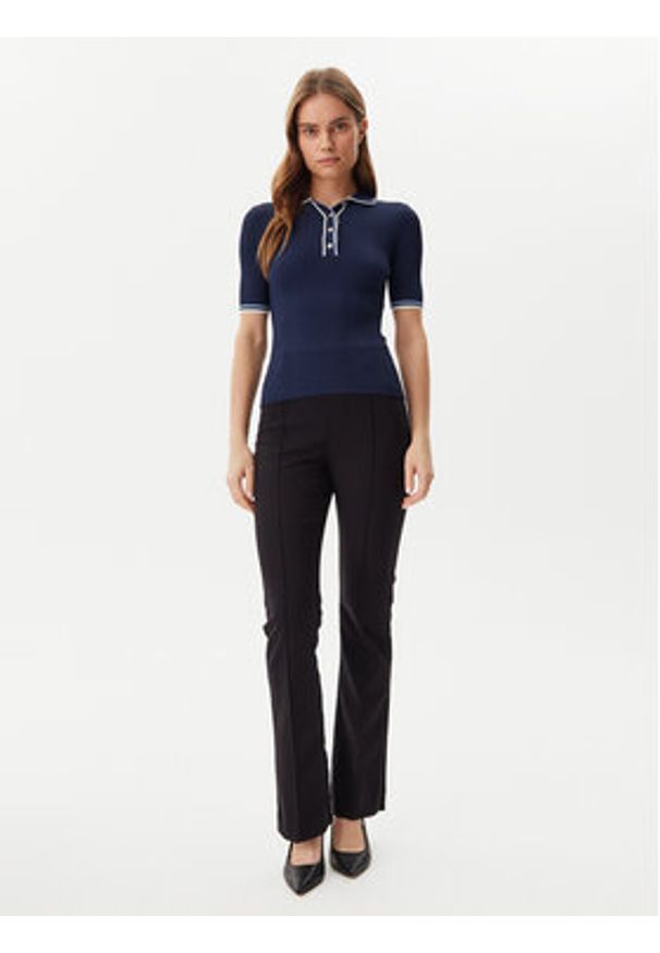 Guess Sweter W5GR37 Z3L10 Granatowy Regular Fit. Kolor: niebieski. Materiał: wiskoza
