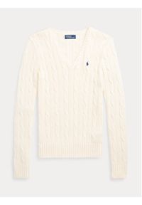 Polo Ralph Lauren Sweter 211891641009 Écru Regular Fit. Typ kołnierza: polo. Materiał: bawełna #3
