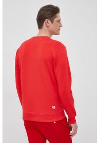 Pepe Jeans bluza bawełniana GEORGE CREW męska kolor czerwony z nadrukiem. Kolor: czerwony. Materiał: bawełna. Wzór: nadruk