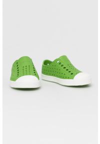 Native - Tenisówki dziecięce Jefferson. Nosek buta: okrągły. Zapięcie: bez zapięcia. Kolor: zielony. Materiał: syntetyk, materiał, guma #2