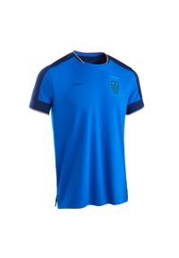KIPSTA - Koszulka piłkarska Kipsta FF500 Włochy 2024. Kolor: niebieski. Materiał: materiał, elastan, tkanina, prążkowany, poliester. Sport: piłka nożna