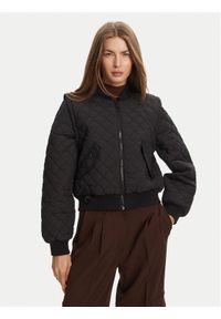Hunter Kurtka bomber Shira HARW0046251 Czarny Cropped Fit. Kolor: czarny. Materiał: syntetyk