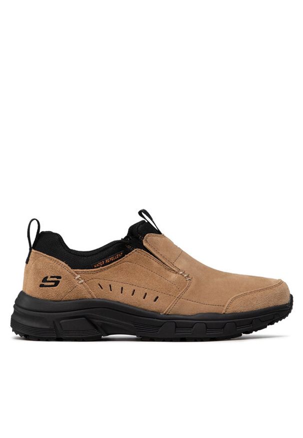 skechers - Skechers Półbuty Rydock 237282/BRBK Brązowy. Kolor: brązowy. Materiał: zamsz, skóra