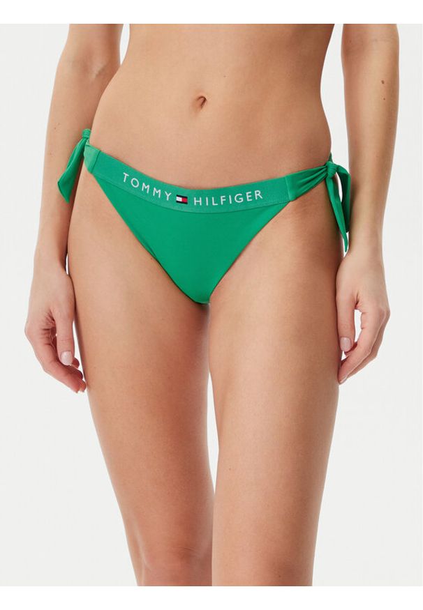 TOMMY HILFIGER - Tommy Hilfiger Dół od bikini UW0UW04497 Zielony. Kolor: zielony. Materiał: syntetyk