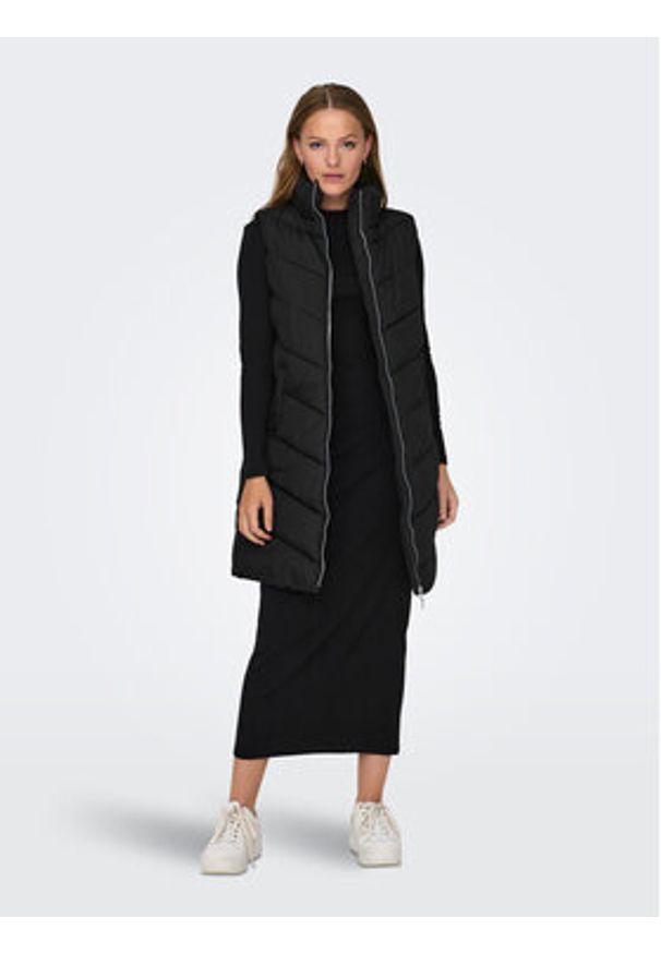 JDY Bezrękawnik Finno 15305655 Czarny Regular Fit. Kolor: czarny. Materiał: syntetyk. Długość rękawa: bez rękawów