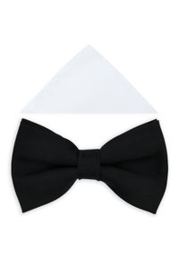 Adam Collection - Bawełniana czarna elegancka mucha męska A1. Kolor: czarny. Materiał: bawełna. Styl: elegancki #1