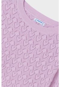 Mayoral sweter dziecięcy kolor fioletowy lekki. Okazja: na co dzień. Kolor: fioletowy. Materiał: dzianina. Wzór: gładki. Styl: casual #4