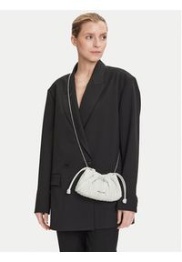 Calvin Klein Torebka Drawstring Plisse Conv Mini Cb P LV04F3077G Biały. Kolor: biały. Materiał: skórzane #5
