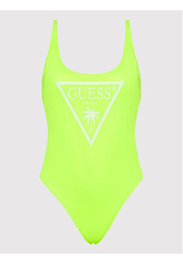 Guess Strój kąpielowy E02J33 MC044 Zielony. Kolor: zielony. Materiał: syntetyk