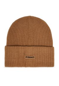 Pinko - Czapka PINKO. Kolor: brązowy