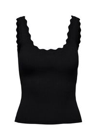 JDY Top Nanna 15290585 Czarny Slim Fit. Kolor: czarny. Materiał: wiskoza #5