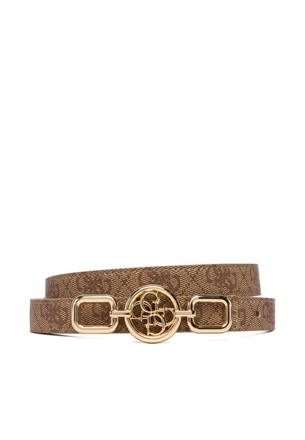 Guess Pasek Damski 180356 Kolorowy. Kolor: beżowy. Materiał: skóra. Wzór: kolorowy