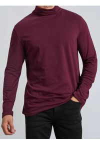 Sinsay - Bawełniany golf basic - bordowy. Typ kołnierza: golf. Kolor: czerwony. Materiał: bawełna